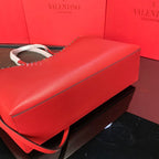 Valentino Garavani Rockstud Calfskin Grainy Tote Bag