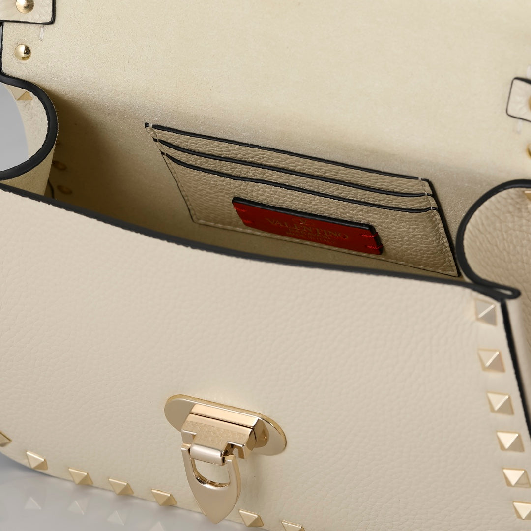 Valentino Garavani Small Rockstud  Grainy Calfskin Bag