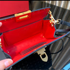 Black/gold stud Valentino shoulder handbag