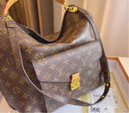 Brown leather large handbag