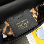 Dolce and Gabbana Small Dauphine Leather Regular Sicily Bag
