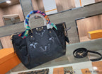 leather LV woman handbag