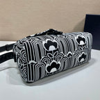 Prada Jacquard Knit An Leather Signaux Bag