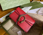 Leather woman Red Gucci handbag