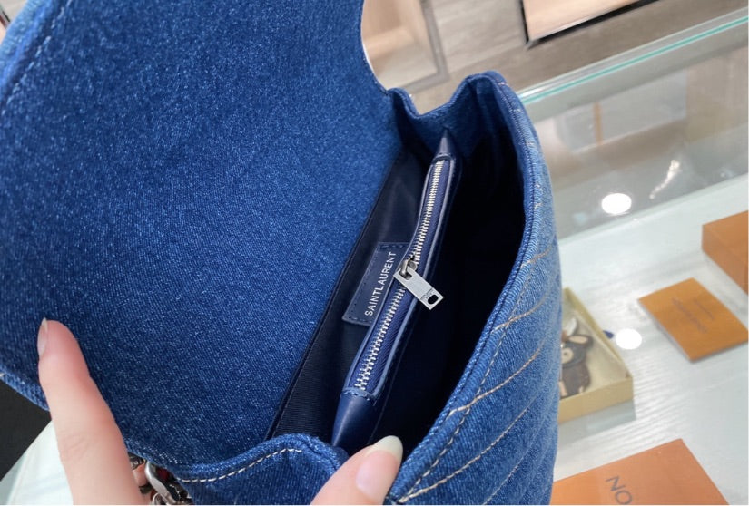 Denim & brown YSL