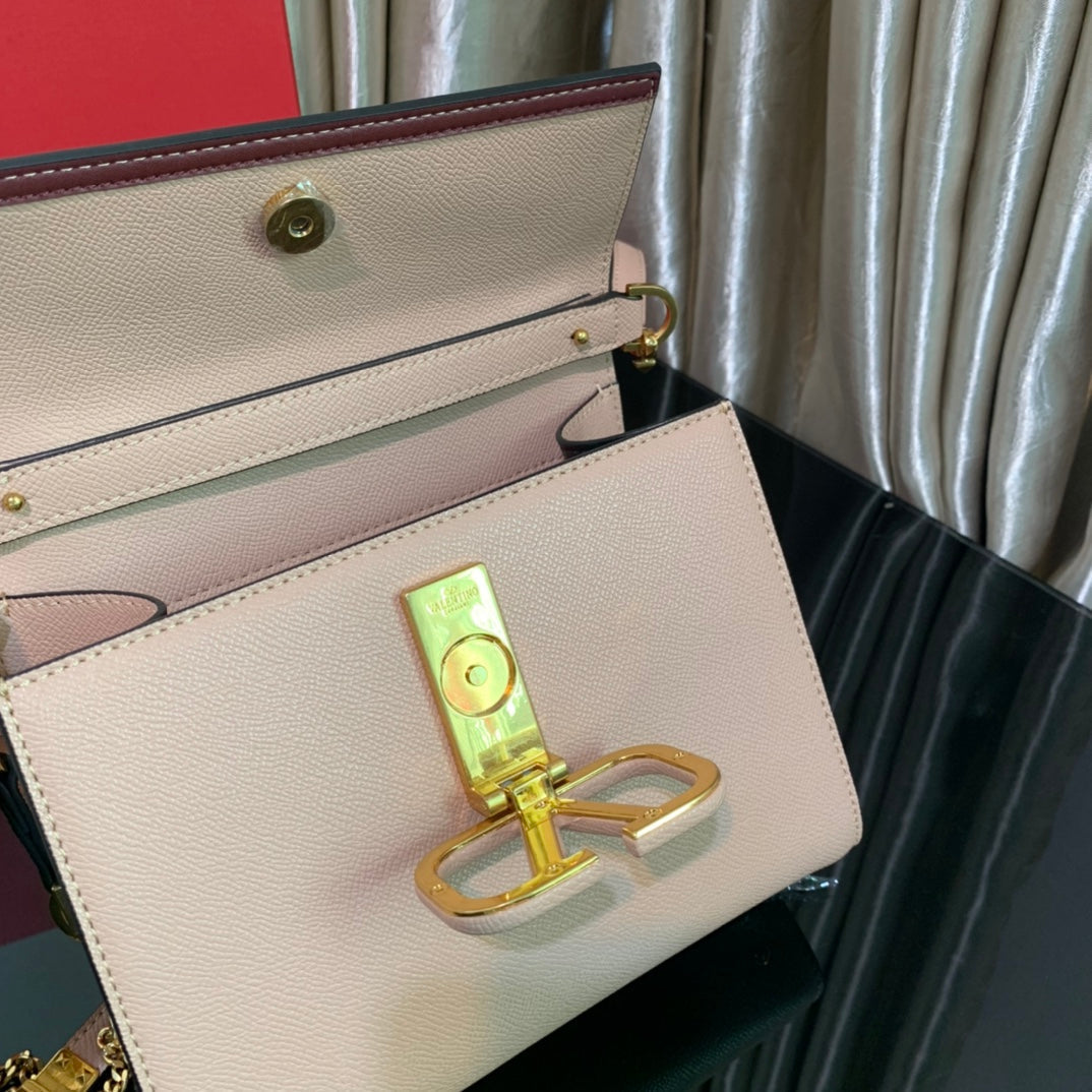 Valentino Garavani Small Vsling Grainy Calfskin Bag
