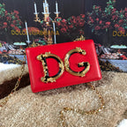 Dolce and Gabbana DG Girls Phone Bag In Smooth Calfskin