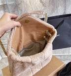 YSL Furry woman shoulder Handbag