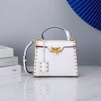 Valentino Garavani Small Rockstud Alcove Grainy Calfskin Bag