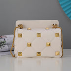 Valentino Garavani Medium Roman Stud The Shoulder Bag In Nappa With Chain