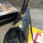 Dolce and Gabbana Medium Sicily Bag In Aria Matelasse  Calfskin