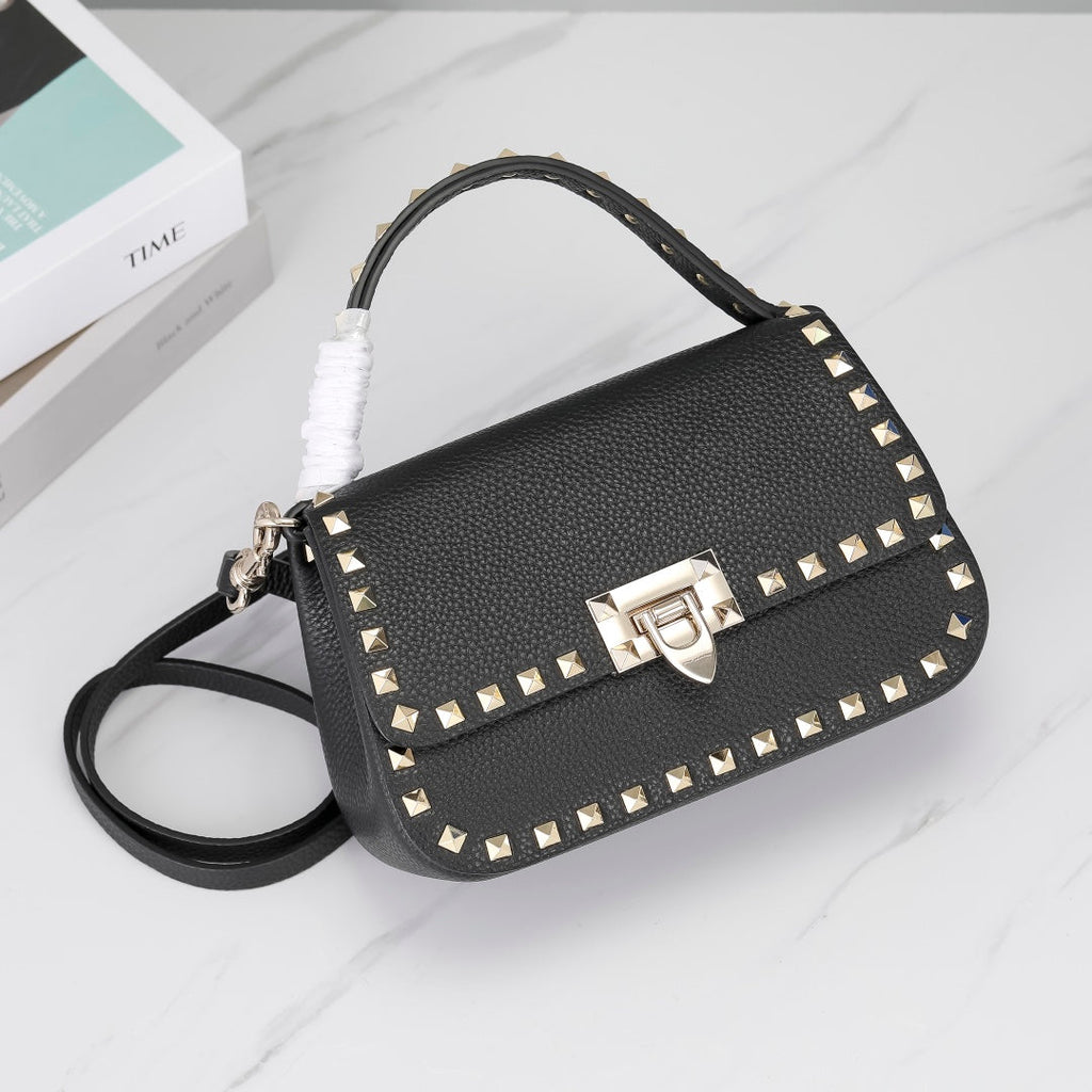 Valentino Garavani Small Rockstud  Grainy Calfskin Bag