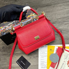 Dolce and Gabbana Small Dauphine Leather Regular Sicily Bag