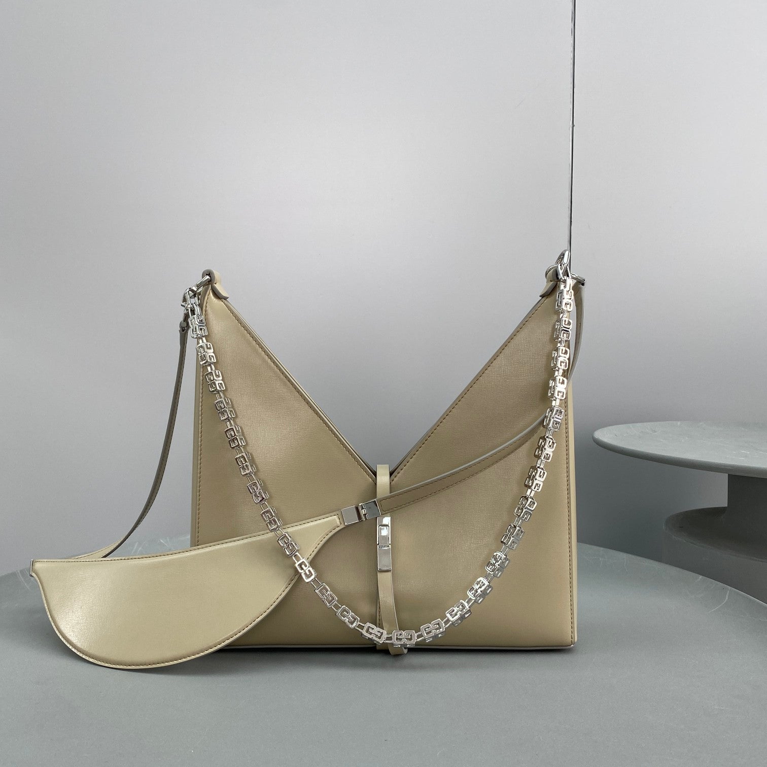 Givenhy Small Cut Out Bag In Box Leather With Chain