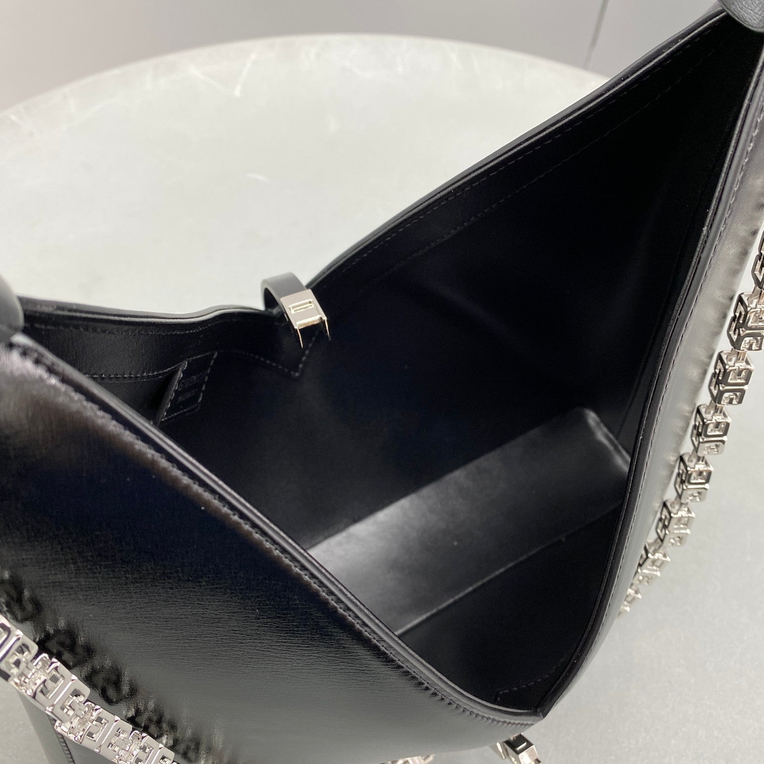 Givenhy Small Cut Out Bag In Box Leather With Chain