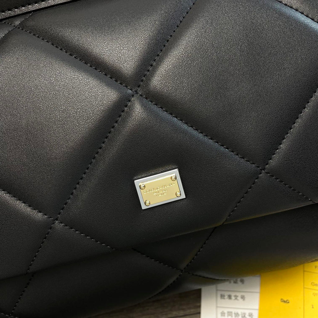 Dolce and Gabbana Medium Sicily Bag In Aria Matelasse  Calfskin