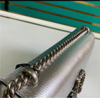 Silver leather Gucci handbag