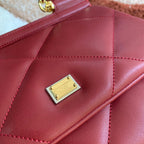Dolce and Gabbana Medium Sicily Bag In Aria Matelasse  Calfskin