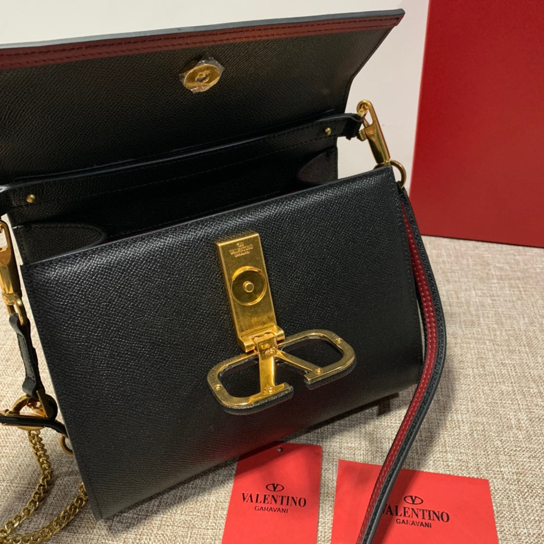Valentino Garavani Small Vsling Grainy Calfskin Bag