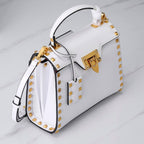 Valentino Garavani Small Rockstud Alcove Grainy Calfskin Bag