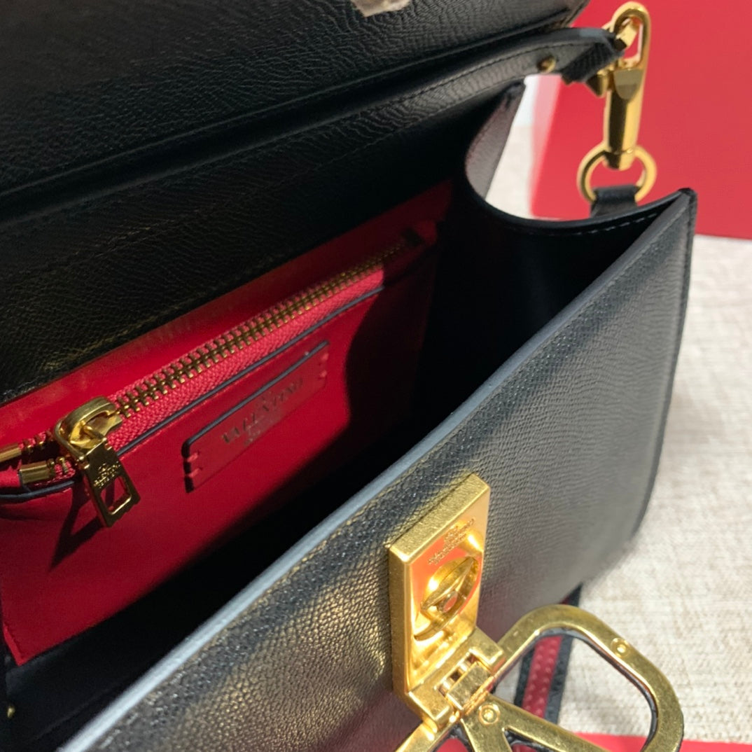 Valentino Garavani Small Vsling Grainy Calfskin Bag
