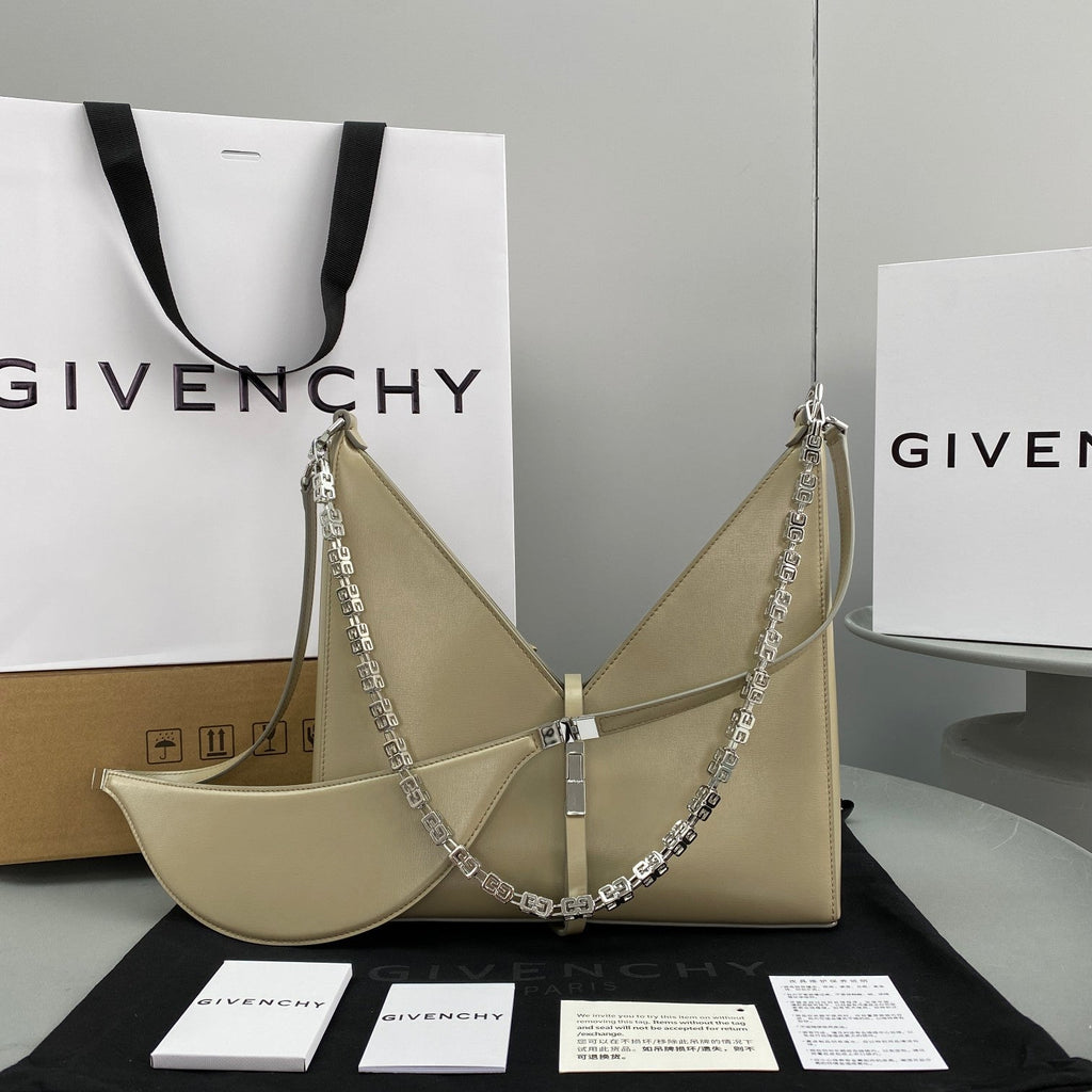 Givenhy Small Cut Out Bag In Box Leather With Chain
