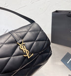 Black soft leather YSL handbag