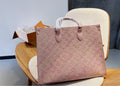 Large pink LV new woman handbag