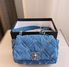 Denim wear Chanel ladies handbag