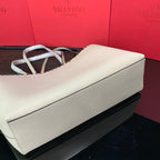 Valentino Garavani Rockstud Calfskin Grainy Tote Bag