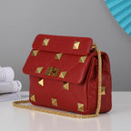 Valentino Garavani Medium Roman Stud The Shoulder Bag In Nappa With Chain