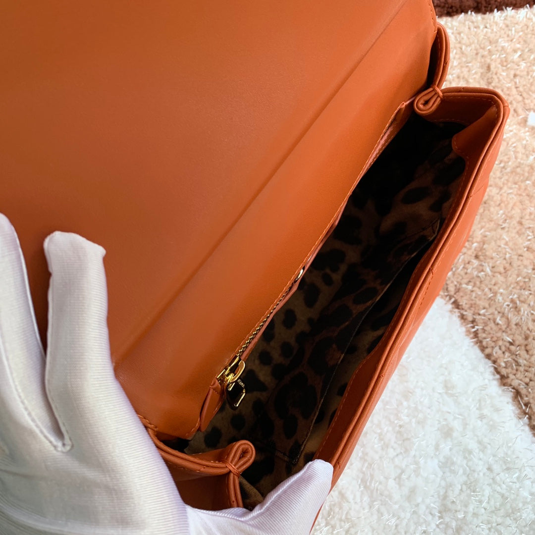 Dolce and Gabbana Medium Sicily Bag In Aria Matelasse  Calfskin