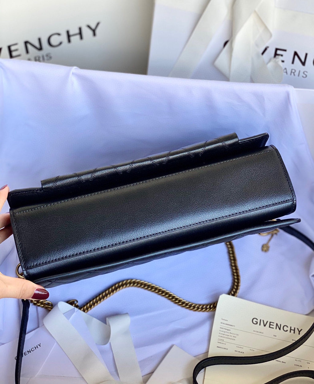 Givenchy GV3 Medium Bag In Diamond Quilted Leather