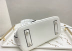 White LV woman shoulder handbag