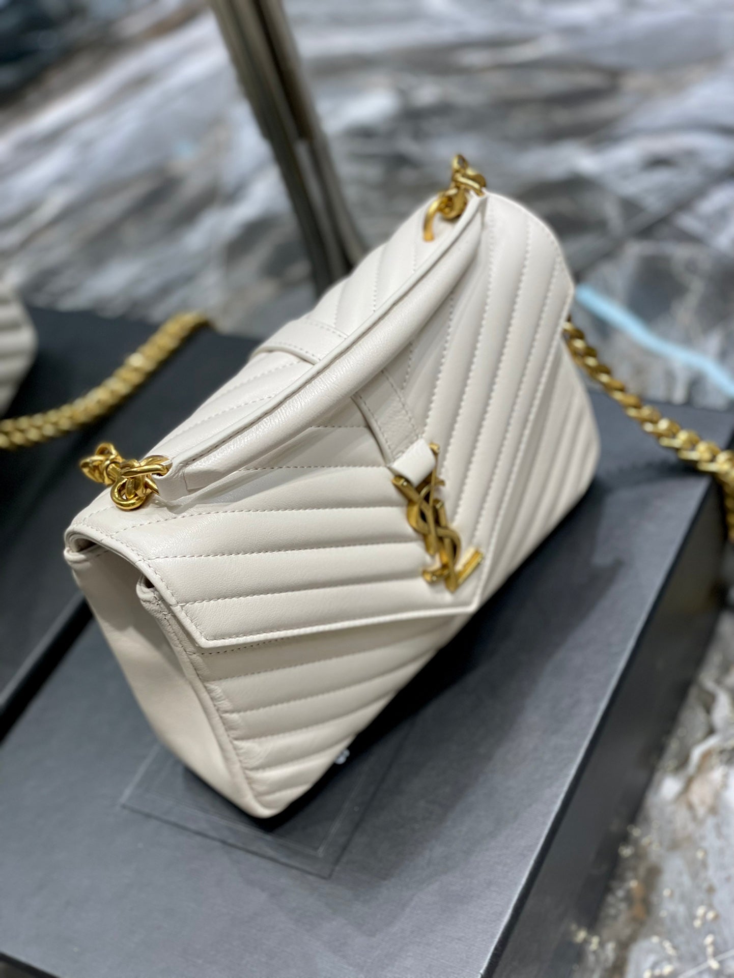 YSL College Medium Quilted leather Bag