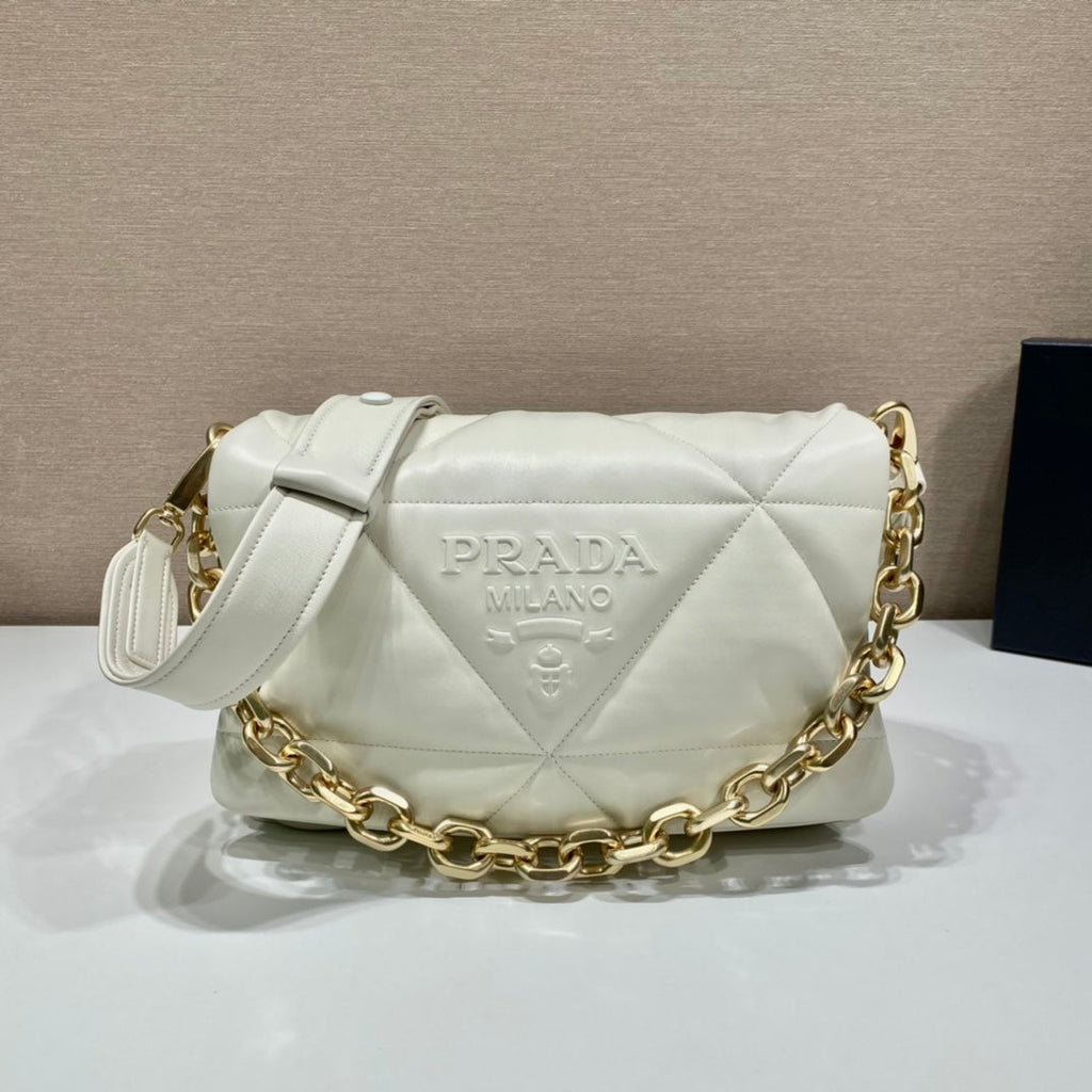 Prada Padded Nappa Leather Shoulder Bag