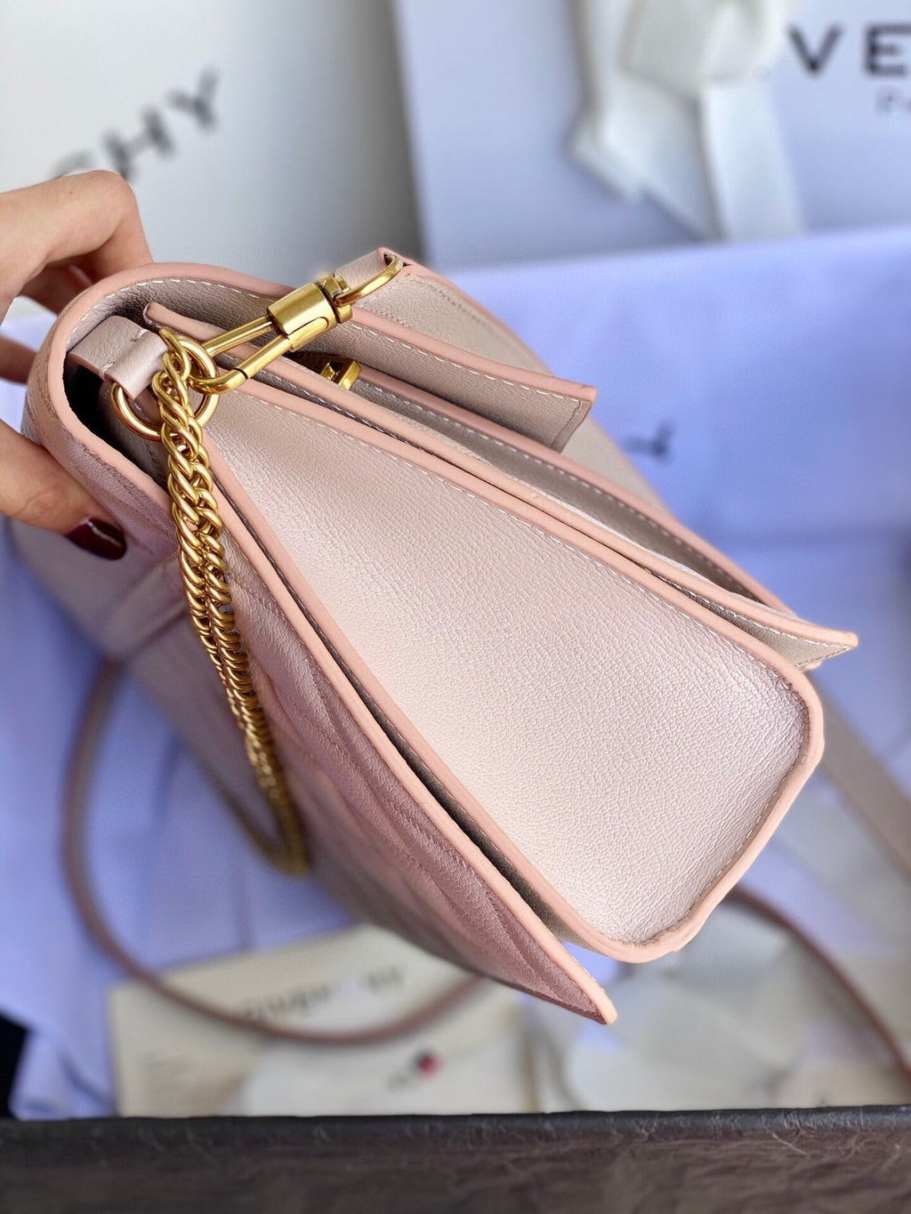 Givenchy GV3 Medium Bag In Diamond Quilted Leather