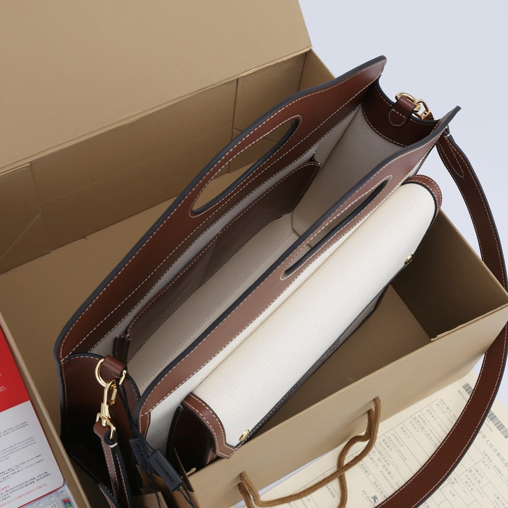 Burberry Leather Medium Pocket Bag