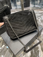 YSL Niki Medium  In Quilted Suede And Smooth Leather Bag