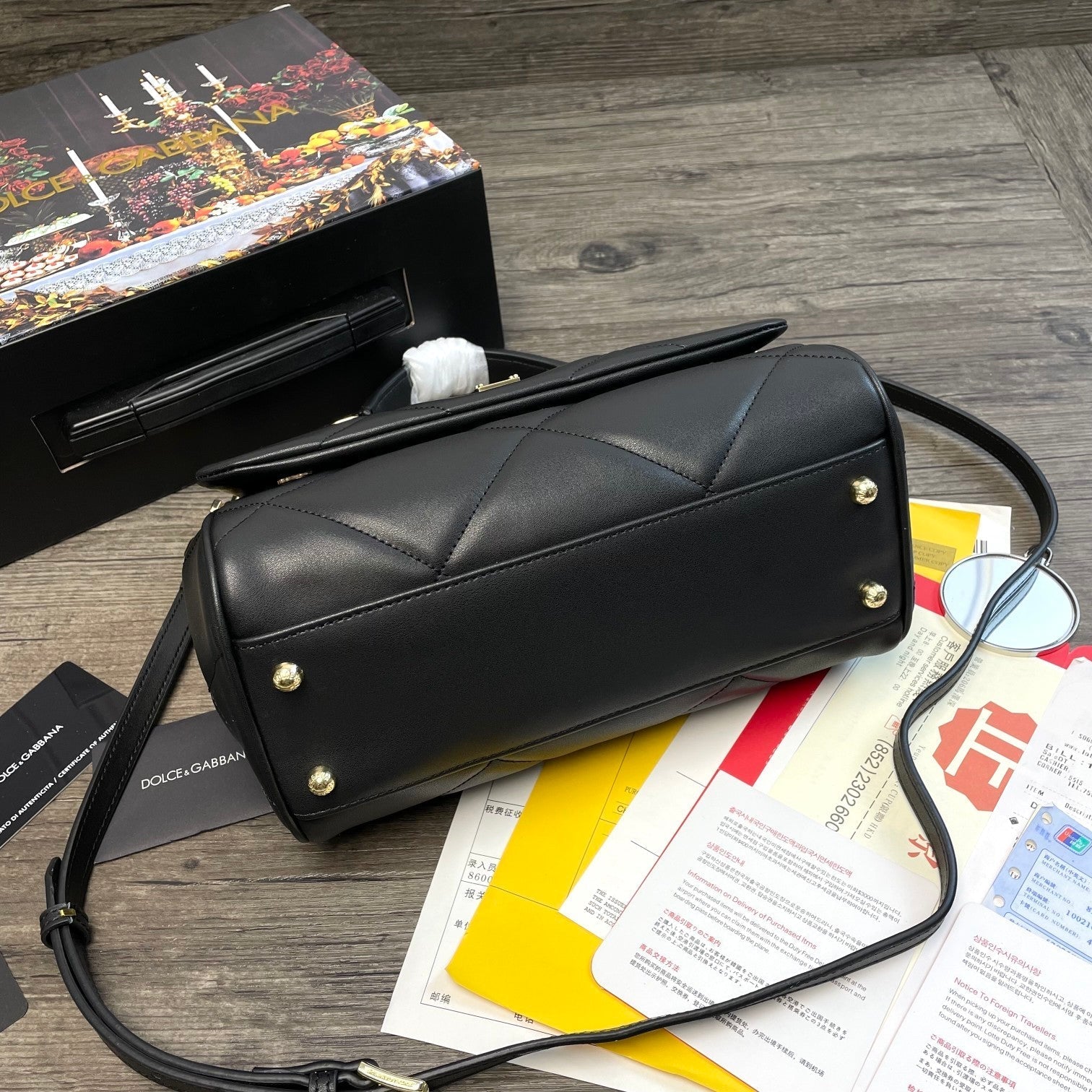 Dolce and Gabbana Medium Sicily Bag In Aria Matelasse  Calfskin