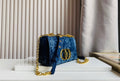 Blue Dior woman shoulder handbag