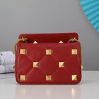 Valentino Garavani Medium Roman Stud The Shoulder Bag In Nappa With Chain