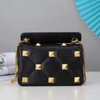 Valentino Garavani Medium Roman Stud The Shoulder Bag In Nappa With Chain