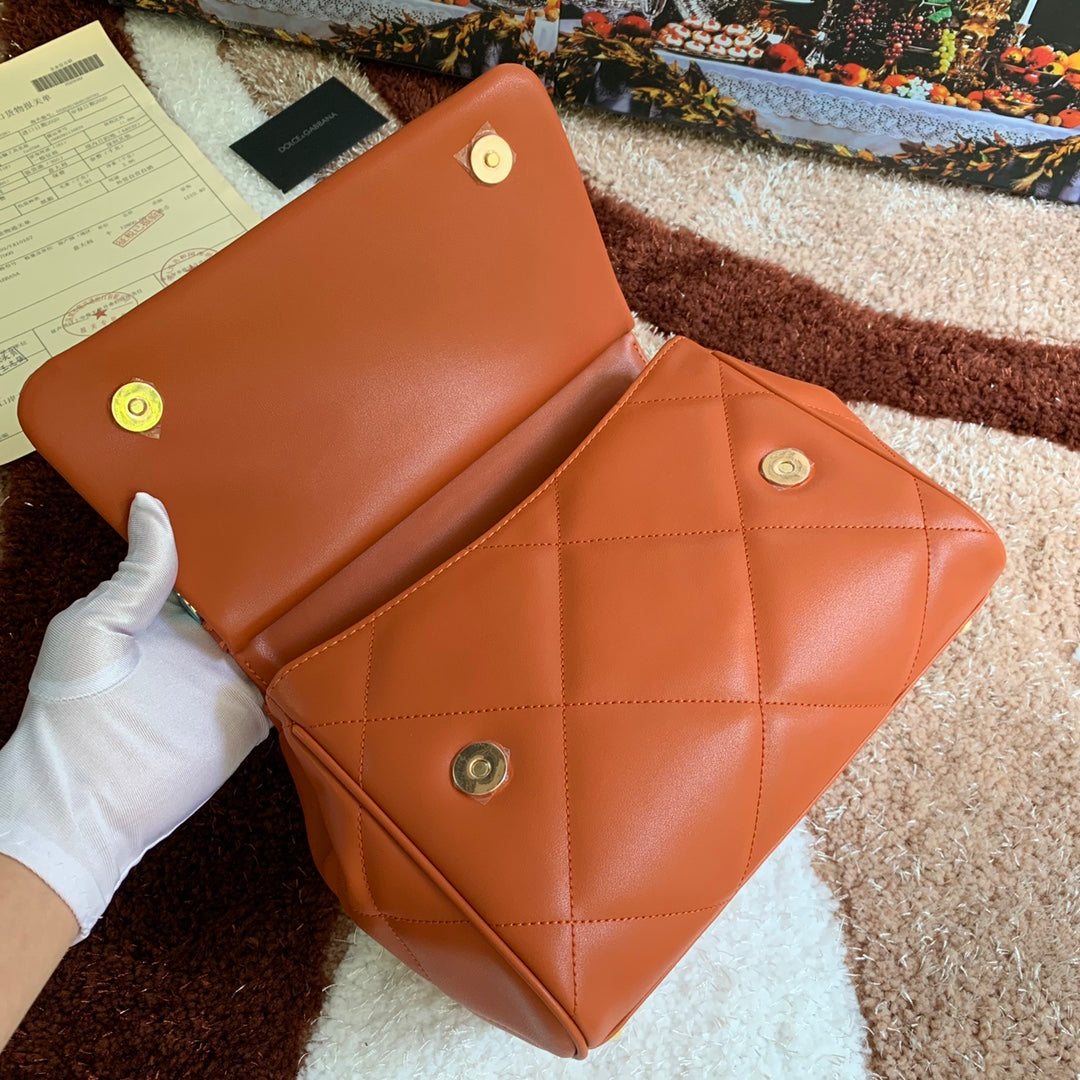 Dolce and Gabbana Medium Sicily Bag In Aria Matelasse  Calfskin