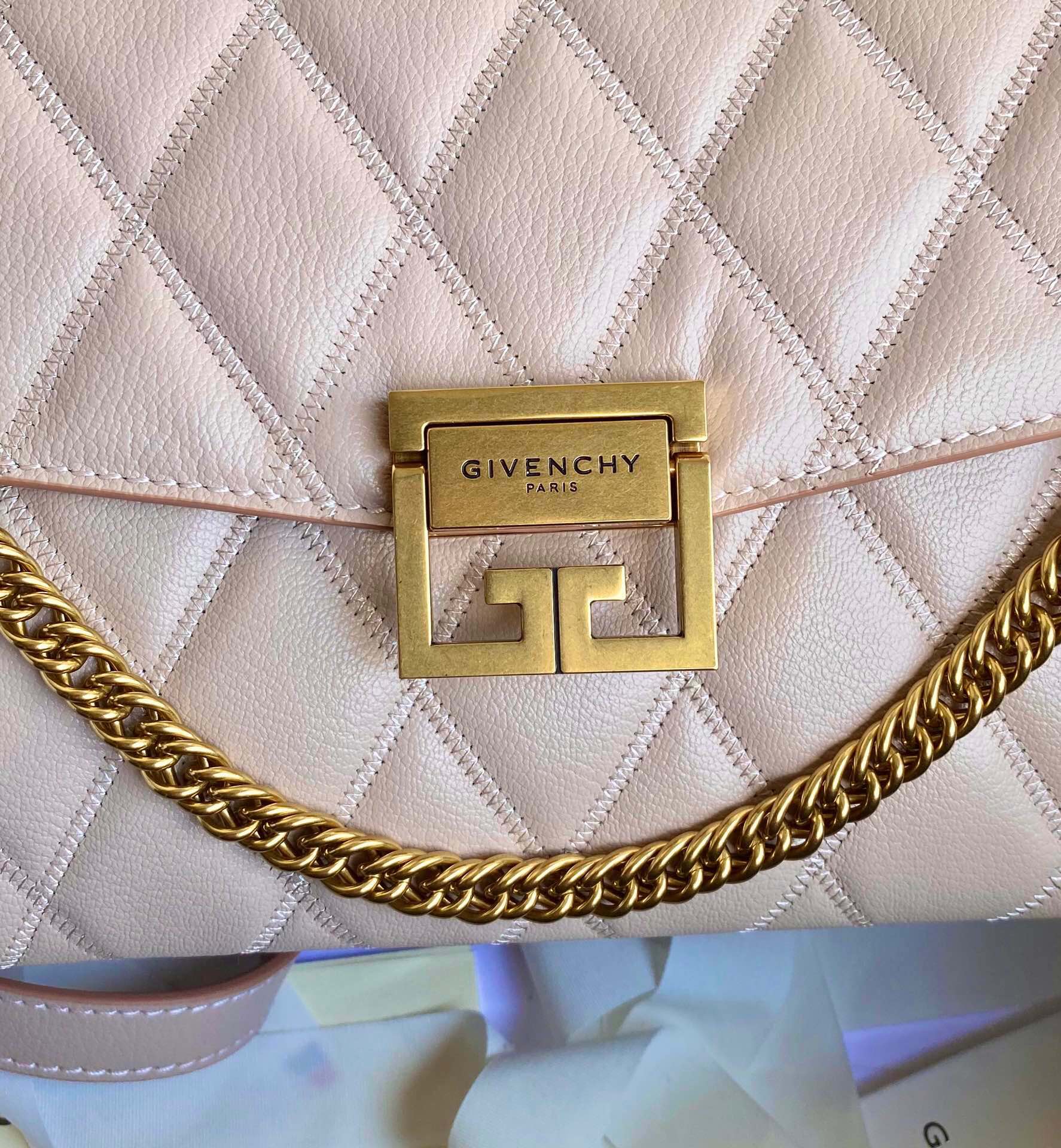 Givenchy GV3 Medium Bag In Diamond Quilted Leather