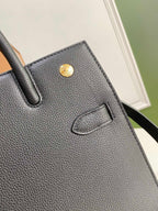 Burberry Medium Leather Title Bag