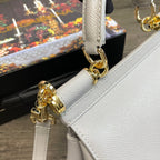 Dolce and Gabbana Small Dauphine Leather Regular Sicily Bag