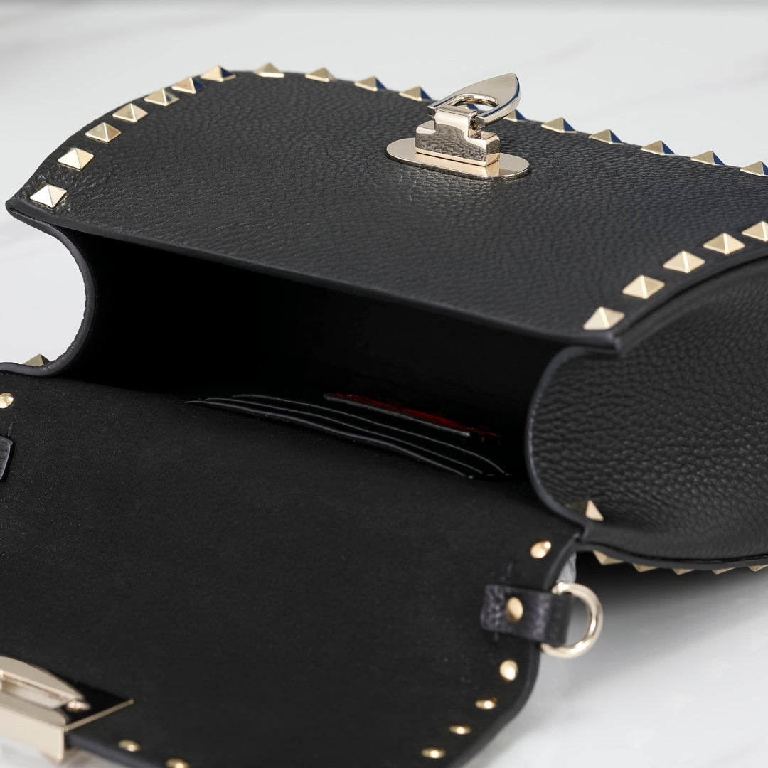 Valentino Garavani Small Rockstud  Grainy Calfskin Bag