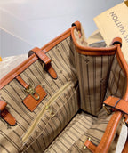 LV woman fur Large Handbag