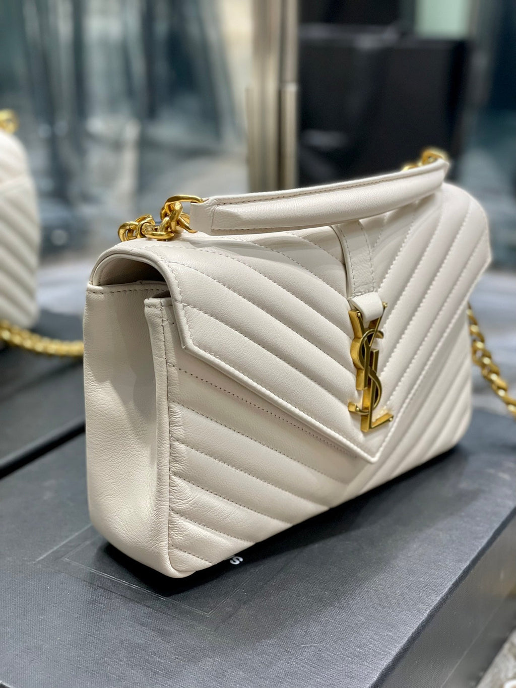 YSL College Medium Quilted leather Bag